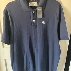 Abercrombie & Fitch Men's Navy Polo Shirt, NWT